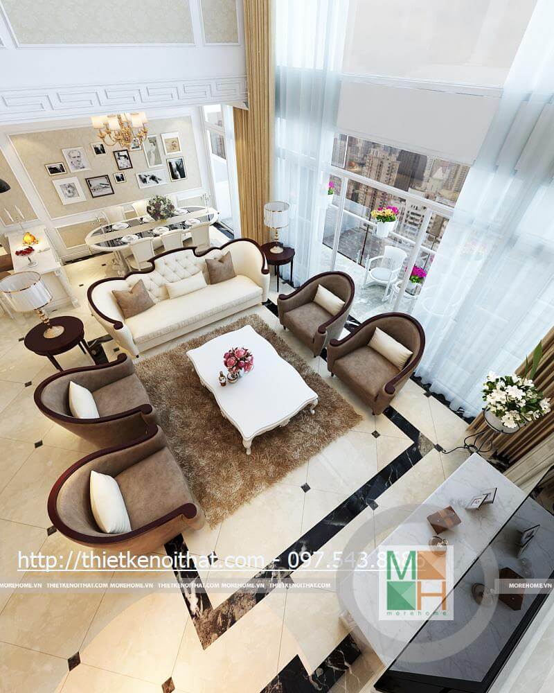 Thiết kế nội thất Duplex mandarin